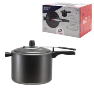 PANELA DE PRESSÃO 10,0 LTS PRETA (3PÇS)-MARCOLAR
