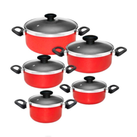 Ver detalhes do produto: JG DE PANELA ANTIADERENTE T.VIDRO VERMELHO (1JG)-O.M