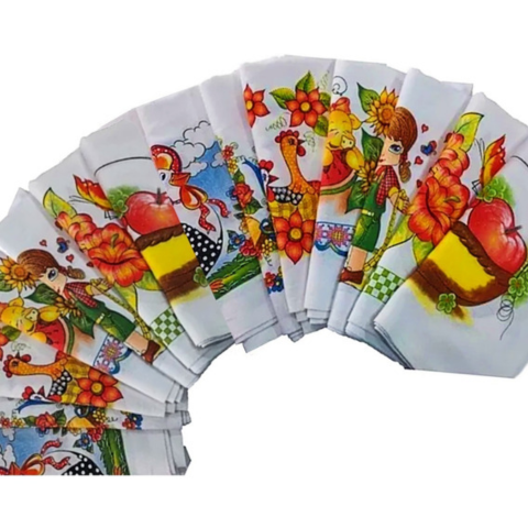 Ver detalhes do produto: PANO DE PRATO C/12PÇS (6JGS)-CANTINHO DO LAR